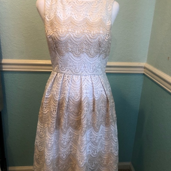 Elegant WHBM Classy Striped Dress - Picture 2 of 5